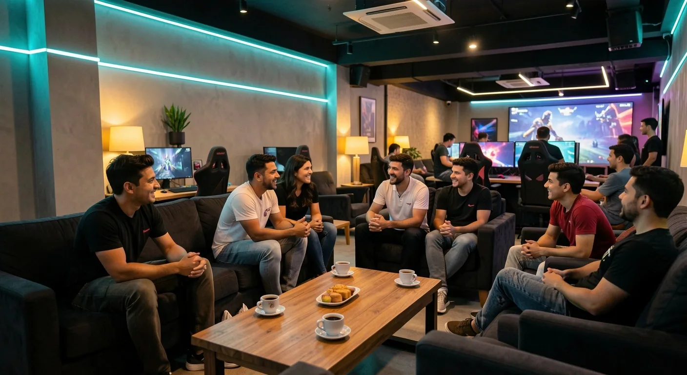 Espacio de socialización en la zona lounge de Toscavero