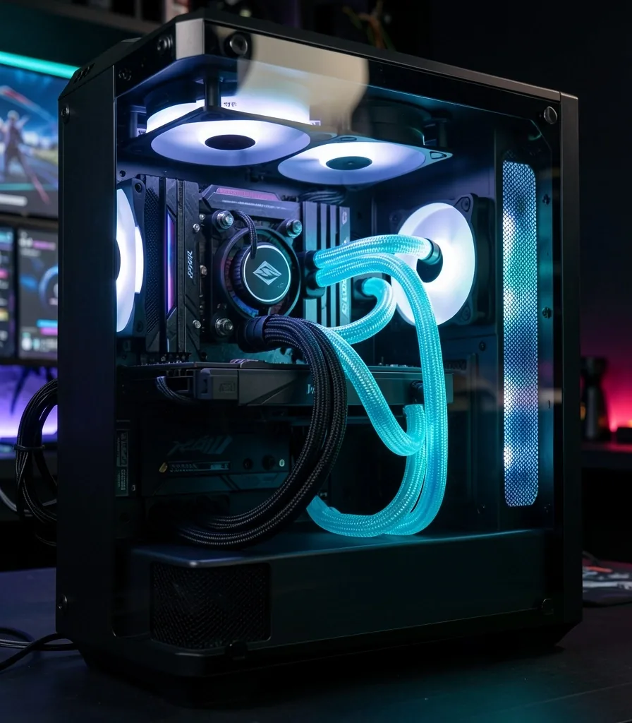 PC ensamblada con gestión de cables profesional